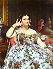 Jean Auguste Dominique Ingres Mme Moitessier painting